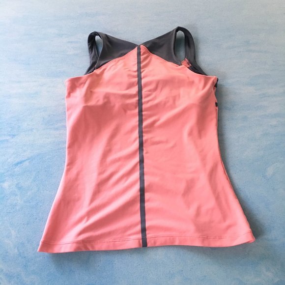 Nike salmon pink dri-fit yoga fitness tank top M - Picture 4 of 7